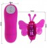 Розовый вибростимулятор с насадкой в виде бабочки