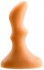 Оранжевый анальный стимулятор Small ripple plug flash - 10 см.