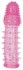 Закрытая насадка розового цвета с шипами и точками - 13,5 см.