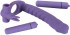 Фиолетовая насадка на пенис для двойной стимуляции Los Analos - 16 см.