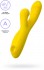 Желтый двусторонний вибратор Mia - 22 см.