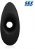 Черный рельефный анальный стимулятор-тоннель - 15,5 см.