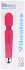 Розовый wand-вибратор с подвижной головкой - 20,4 см.