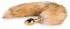 Золотистая анальная пробка с лисьим хвостом Fox Tail Plug