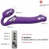 Фиолетовый безремневой вибрострапон Silicone Bendable Strap-On - size M