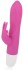 Розовый вибромассажер с клиторальным стимулятором ROLLER TIP WITH ROLLER BALL MOVEMENT - 14 см.