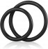 Набор из двух черных силиконовых колец разного диаметра SILICONE COCK RING SET