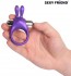 Фиолетовое эрекционное виброкольцо с ушками