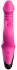 Ярко-розовый вибратор Crazy Rabbit с фрикционным движением и ротацией - 23 см.
