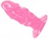 Розовый анальный стимулятор-фаллос - 12,3 см.