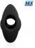Черный рельефный анальный стимулятор-тоннель - 8 см.