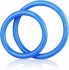 Набор из двух голубых силиконовых колец разного диаметра SILICONE COCK RING SET
