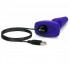 Фиолетовая анальная вибропробка с 3 источниками вибрации TRIO REMOTE CONTROL PLUG  PURPLE - 13,5 см.