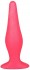 Розовая анальная пробка с узеньким кончиком - 14 см.