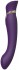 Фиолетовый вибромассажёр с дополнительной насадкой Queen - 21,6 см.