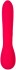 Красный вибратор c клиторальной и вакуумной стимуляциями Doobl - 20 см.