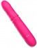 Розовый вибратор с возвратно-поступательными движениями и вращением бусин - 22,3 см.