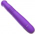Фиолетовый вибратор-ротатор со стимулятором клитора и возвратно-поступательными движениями - 22,4 см.
