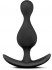 Чёрная фигурная анальная пробка Luxe Explore - 11,4 см.