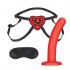 Красный поясной фаллоимитатор Red Heart Strap on Harness & 5in Dildo Set - 12,25 см.