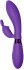 Фиолетовый вибратор Yonce с клиторальным зайчиком - 20,5 см.