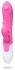 Розовый вибромассажер-кролик с функцией нагрева - 23,7 см.