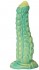 Зелёный фаллоимитатор с чешуйками  Аллигатор  - 22 см.