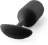 Чёрная пробка для ношения B-vibe Snug Plug 3 - 12,7 см.