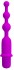 Лиловая анальная цепочка Hermosa с вибрацией - 13,7 см.