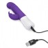 Фиолетовый массажер для G-точки Slim Shaft thrusting G-spot Rabbit - 23 см.