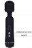 Черный вибромассажер со сменными насадками Power Wand - 20,5 см.