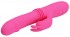 Розовый вибратор Dorothy с функцией поступательных движений - 19,7 см.
