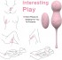 Нежно-розовые вагинальные шарики VAVA с пультом ДУ