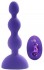 Фиолетовый анальный вибростимулятор Anal Beads S с пультом ДУ - 14,5 см. 