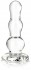 Анальный стимулятор-елочка из прозрачного стекла - 9 см.