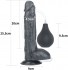 Черный фаллоимитатор-гигант с грушей 10 Squirt Extreme Dildo - 25,5 см.