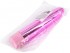 Розовый глянцевый пластиковый вибратор - 14 см.