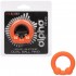 Оранжевое эрекционное кольцо Liquid Silicone Dual Ball Ring