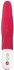 Красный вибратор с клиторальным отростком Lady Bi - 22,1 см.