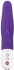 Фиолетовый вибратор с клиторальным отростком Lady Bi - 22,1 см.