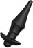 Черная перезаряжаемая анальная пробка №08 Cone-shaped butt plug - 13,5 см.