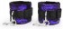 Фиолетово-черные наручники с карабинами