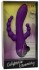 Фиолетовый вибромассажер-кролик Long Beach Bootylicious с анальной цепочкой