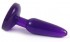 Фиолетовая анальная пробка с присоской - 15 см.