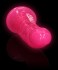 Розовый люминесцентный фаллоимитатор на присоске - 17,5 см.