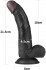 Темнокожий женский страпон на ремешках Easy Strapon Set 8.5 - 21,5 см.