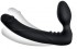 Черный безремневой страпон с вибрацией - 20,3 см.