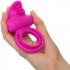 Ярко-розовое эрекционное кольцо Silicone Rechargeable Dual Clit Flicker