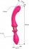 Розовый двусторонний вибромассажёр - 26,8 см.