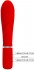 Красный вибратор-кролик с рёбрышками Prescott - 20 см.